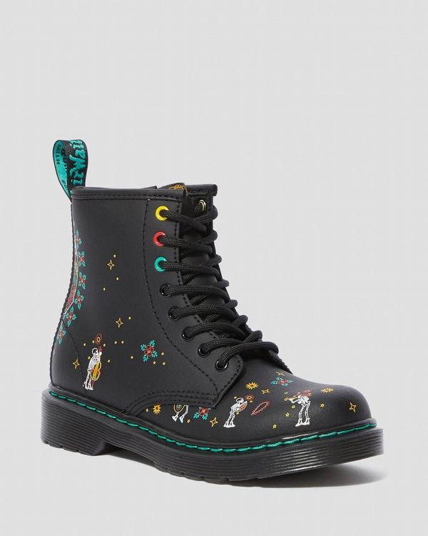 Dr Martens Dětské Kotníkové Boty Junior 1460 Skull Viacfarebný, CZ-425709